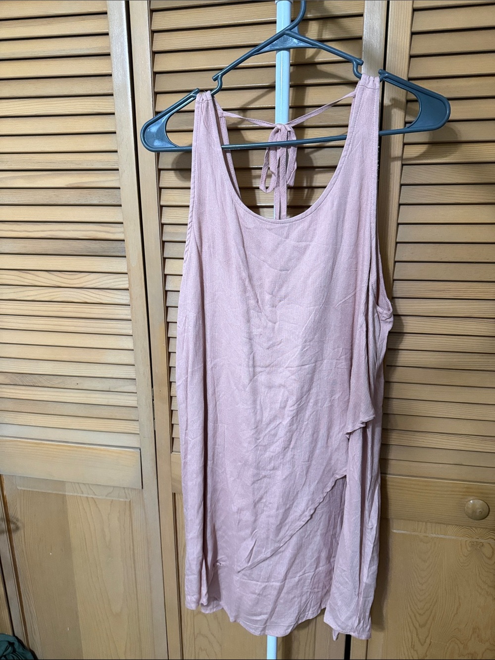 Forever 21 Dusty Pink Asymmetrical Tie-Back Dress